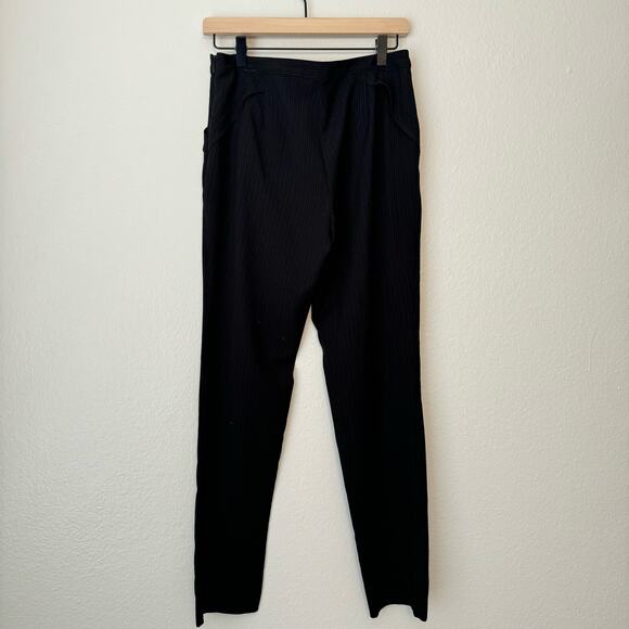 Forever 21 Women Size 6 Black Pinstripe Pleated Work Professional Pants Trousers - Picture 5 of 7